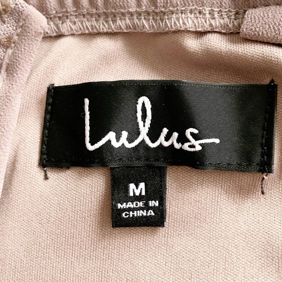 𝅺LULU’S Air of Romance Taupe Maxi Dress Size Medium - Picture 11 of 11